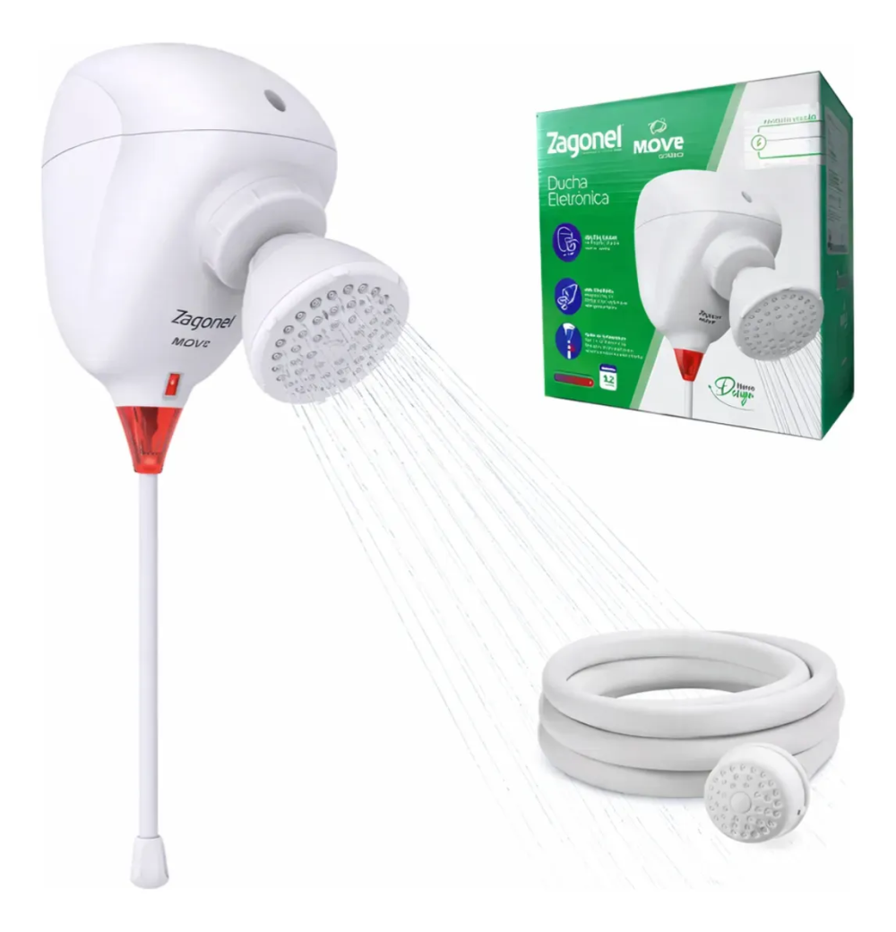 Ducha Eletrônica Zagonel Move 127V 5500W e 220V 7500W