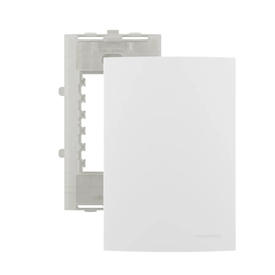 Placa cega + suporte 4x2" - Sleek Branco