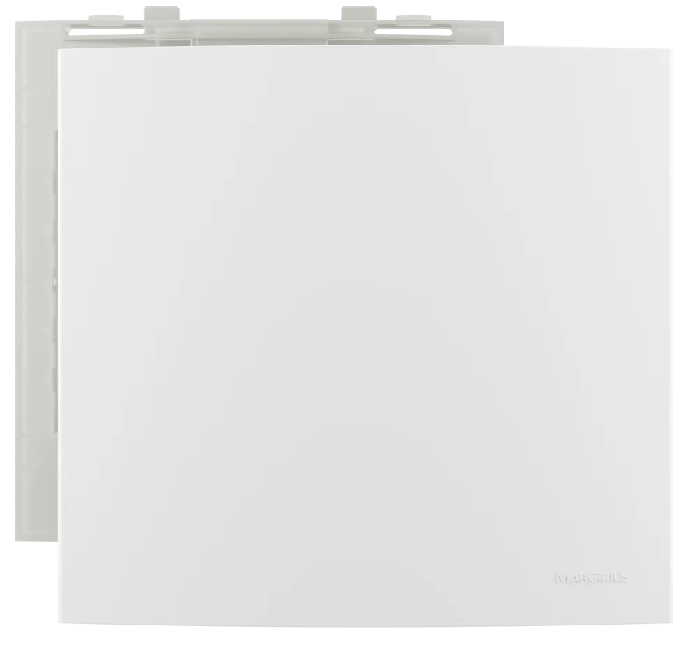 Placa cega + suporte 4x4" - Sleek Branco