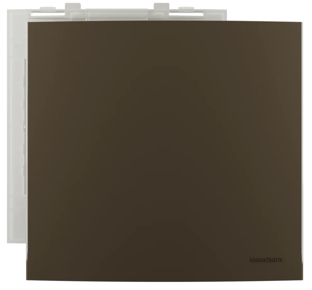 Placa cega + suporte 4x4" - Sleek Marrom