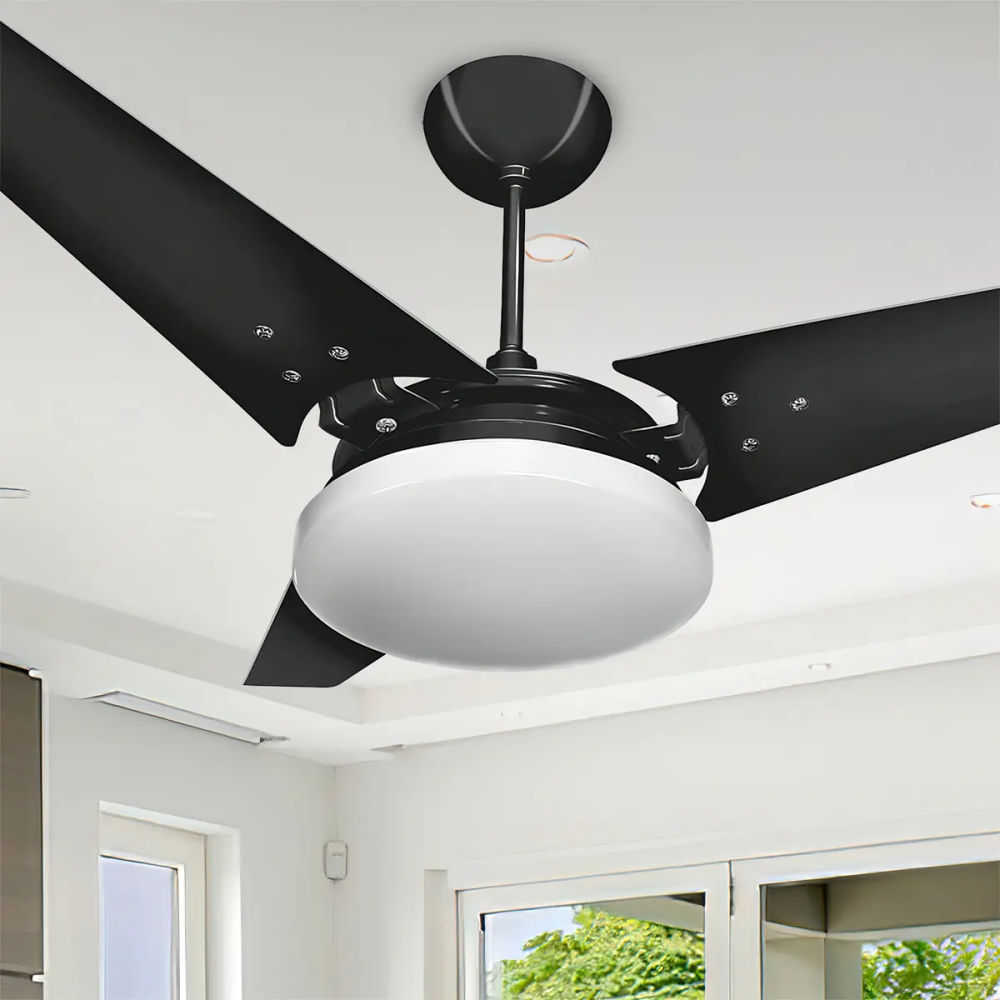 Ventilador De Teto modelo Valen Led 18w Preto Ventex