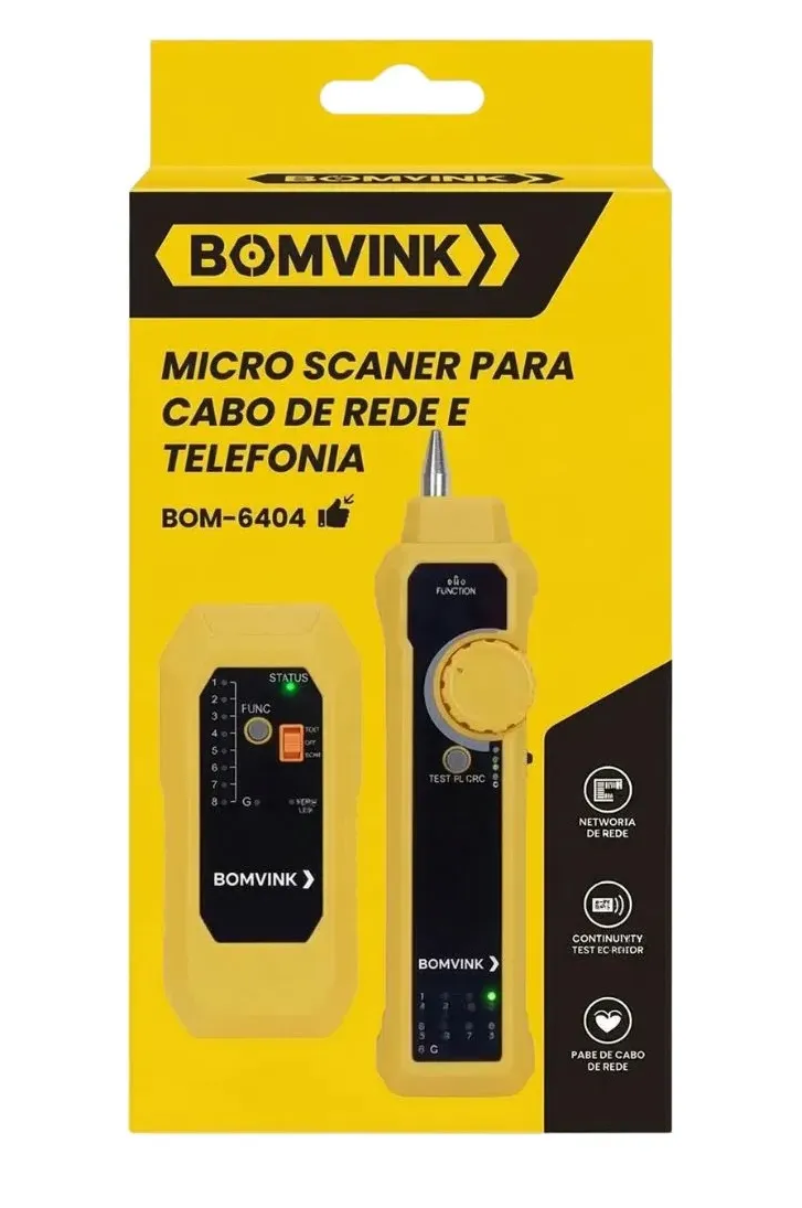 Micro Escaner Bomvink Para Cabo De Rede E Telefonia