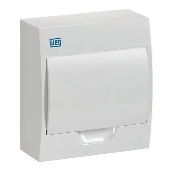 Quadro De Distribuicao Sobrepor Tampa Branca 8 Minidisjuntores - wag