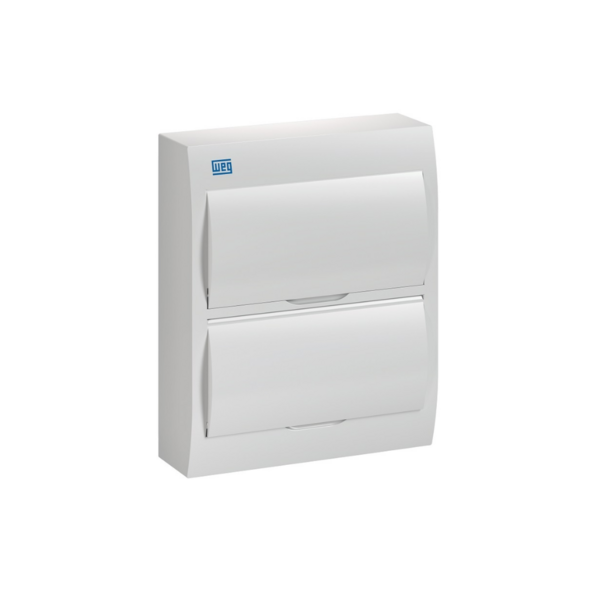 Quadro De Distribuicao Sobrepor Tampa Branca 24 Minidisjuntores - Weg