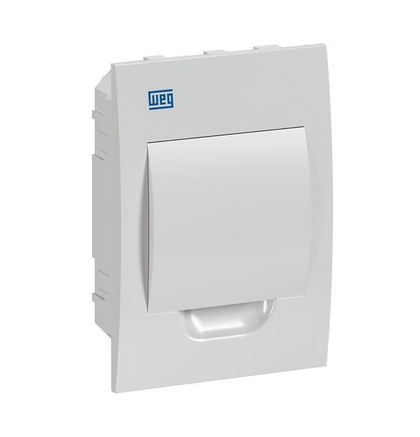 Quadro De Distribuicao Embutir Tampa Fume 6 Minidisjuntores - Weg